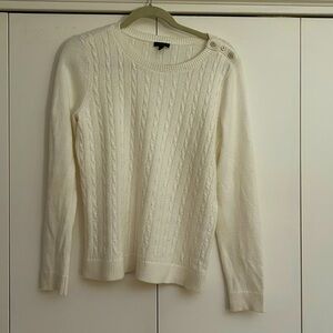 Soft cream Talbots crewneck sweater size Medium